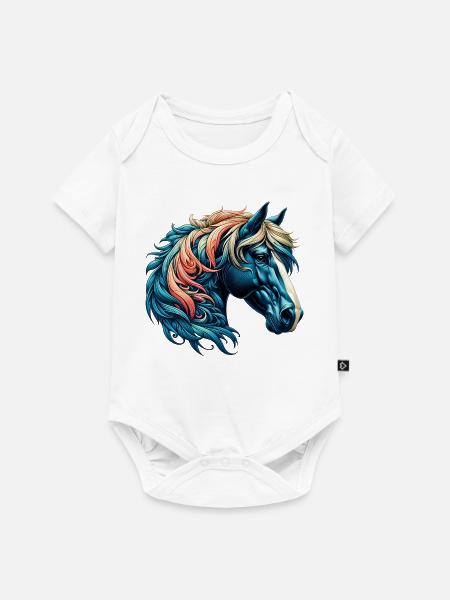 Pferd - Baby Premium Kurzarmbody - Weiß