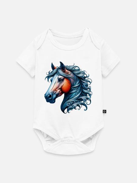 Pferd - Baby Premium Kurzarmbody - Weiß