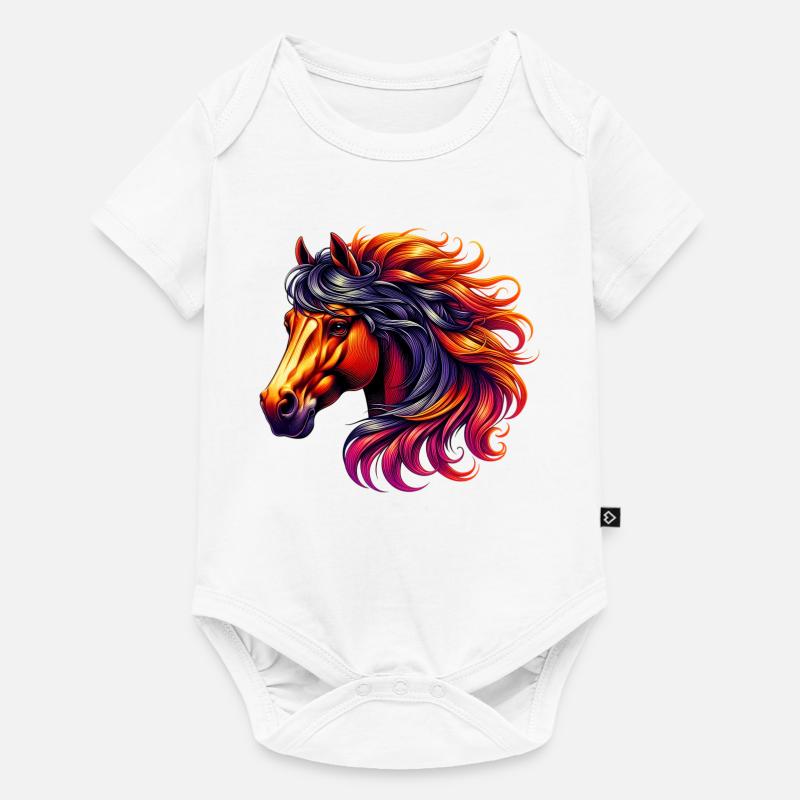 Cheval - Body à manches courtes Premium Bébé - blanc