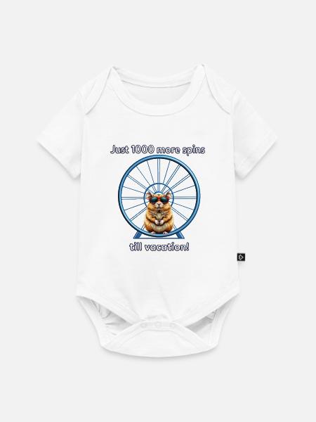 Hamster s Vacation Countdown - Baby Premium Kurzarmbody - Weiß