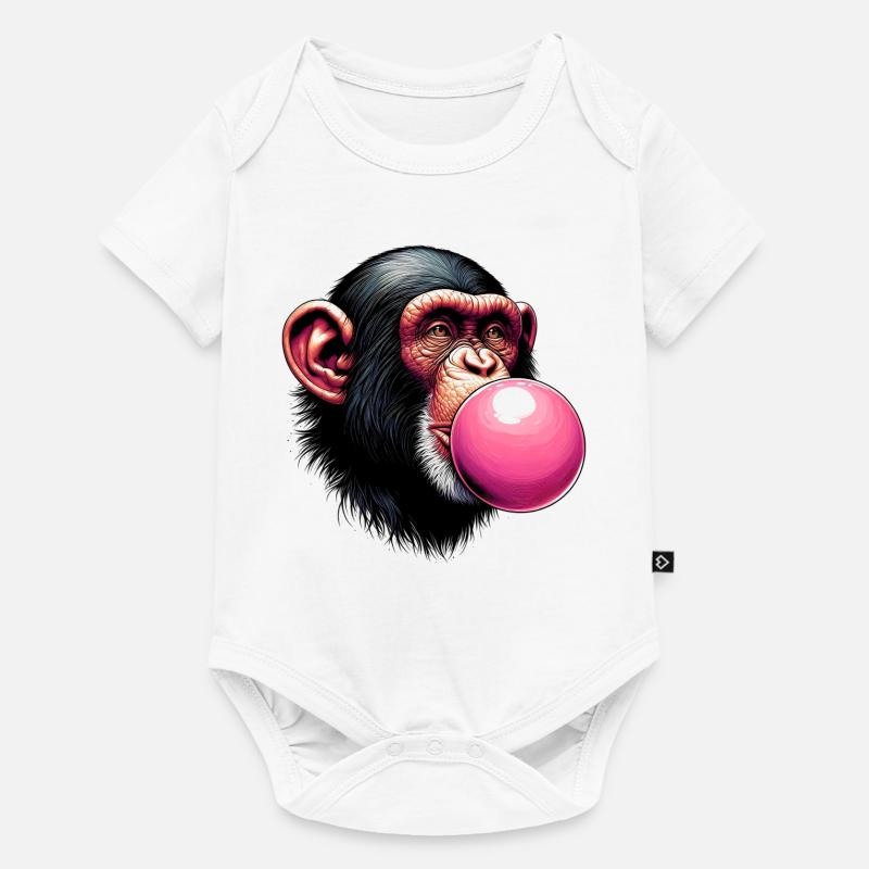 Singe - Body à manches courtes Premium Bébé - blanc