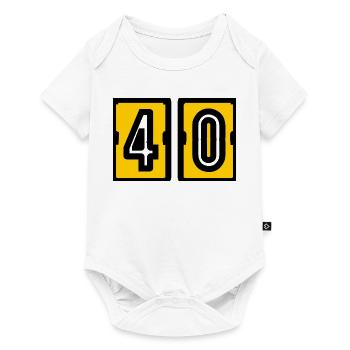 40. 40 ANS. 40e ANNIVERSAIRE. ANNIVERSAIRE 40 ANS. - Body à manches courtes Premium Bébé - blanc - Devant
