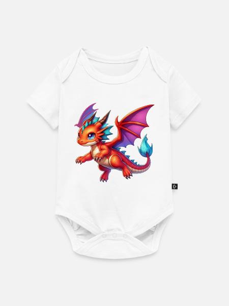 Drache - Baby Premium Kurzarmbody - Weiß