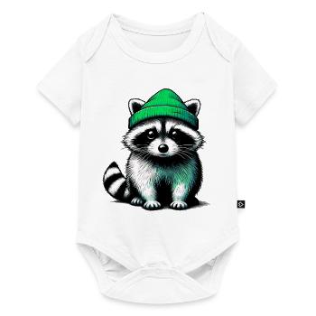 Raccoon - Baby Premium short-sleeve bodysuit - white - Front