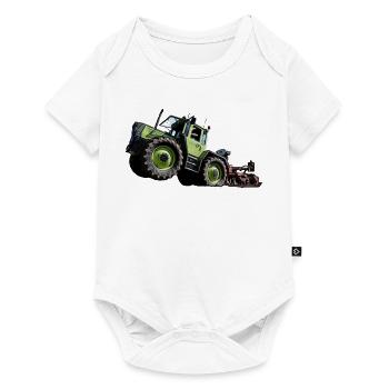 Green tractor MB trac 1300 high starter - Baby Premium short-sleeve bodysuit - white - Front