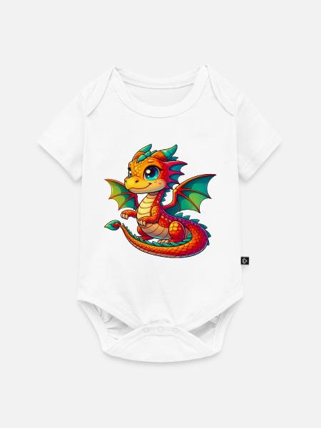 Drache - Baby Premium Kurzarmbody - Weiß