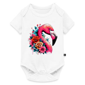 Flamant - Body à manches courtes Premium Bébé - blanc - Devant