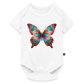 Butterfly - Baby Premium short-sleeve bodysuit - white - Front