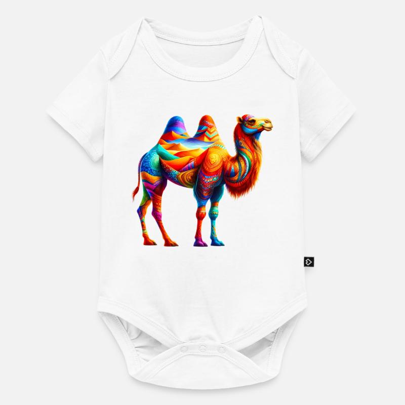 Kamel - Baby Premium Kurzarmbody - Weiß