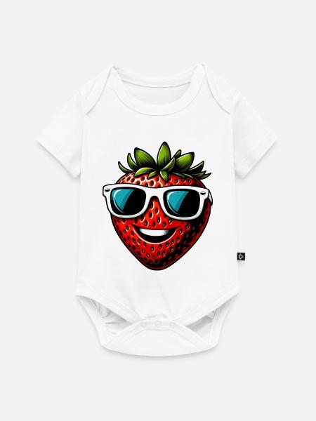 Erdbeeren Erdbeeren - Baby Premium Kurzarmbody - Weiß