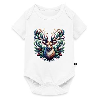 Deer Antlers Christmas Decoration Christmas Party - Baby Premium short-sleeve bodysuit - white - Front