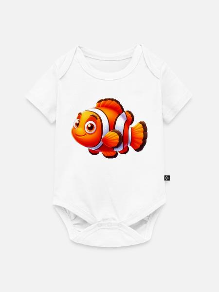 Clownfisch - Baby Premium Kurzarmbody - Weiß