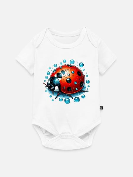 Marienkäfer - Baby Premium Kurzarmbody - Weiß