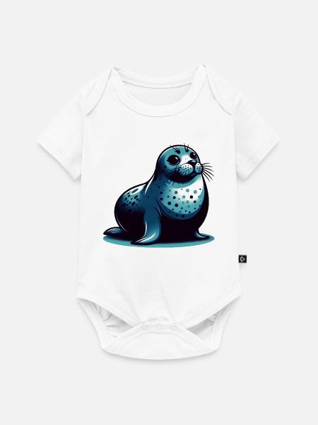 Siegel - Baby Premium Kurzarmbody - Weiß