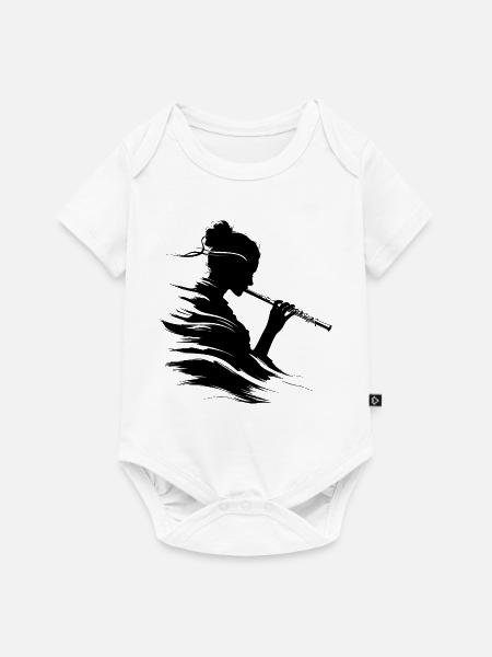 Flötistin - Baby Premium Kurzarmbody - Weiß