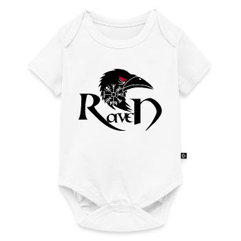 Raven für Reisende - Baby Premium Kurzarmbody - Weiß - Vorne
