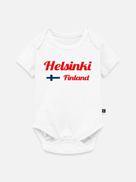 Helsinki Finnland - Stylische Drucke - Baby Premium Kurzarmbody - Weiß
