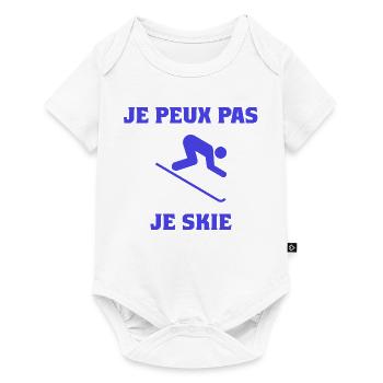 I CAN'T. SKI. MOUNTAIN. RACKET. SNOW - Baby Premium short-sleeve bodysuit - white - Front