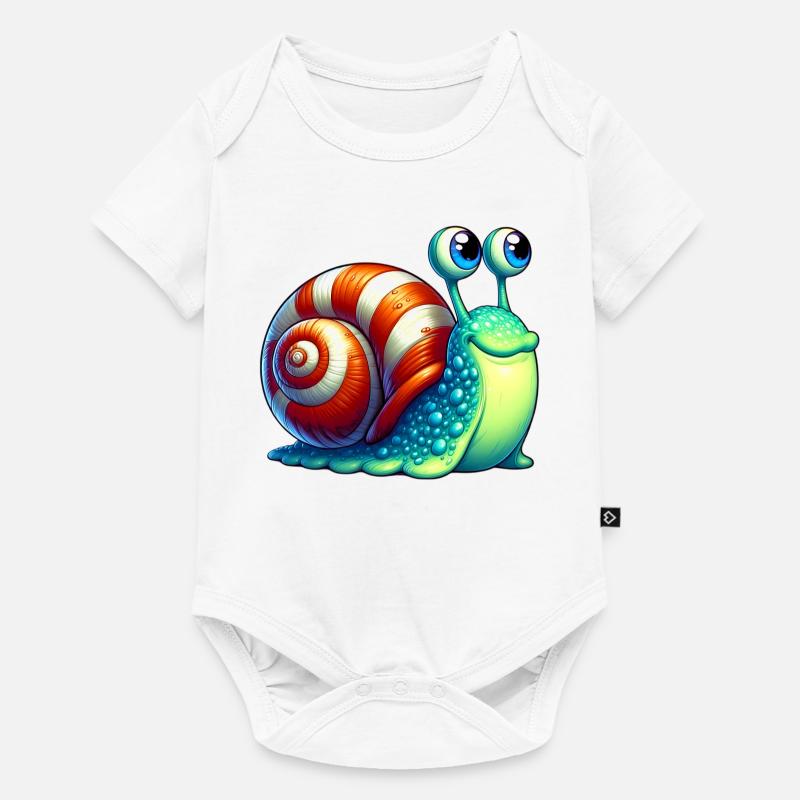 Escargot - Body à manches courtes Premium Bébé - blanc
