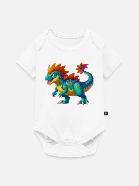 Dinosaurier - Baby Premium Kurzarmbody - Weiß