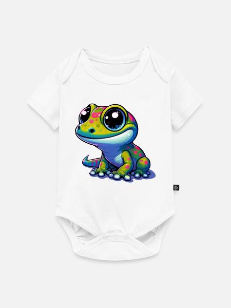 Gecko - Baby Premium Kurzarmbody - Weiß