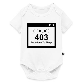 403 Forbidden to Sleep - Nerd Baby Design - Baby Premium short-sleeve bodysuit - white - Front
