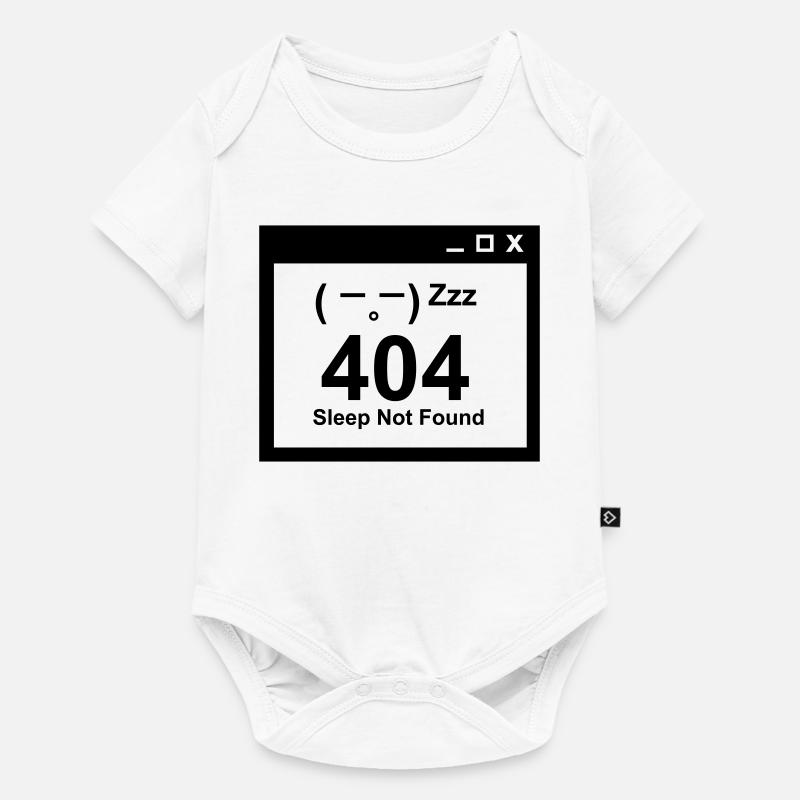 404 Sleep Not Found - Nerd Eltern Design - Baby Premium Kurzarmbody - Weiß