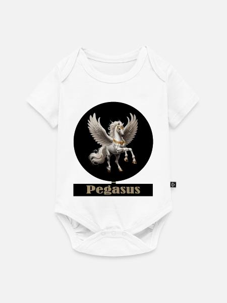 Pegasus Flügelpferd Majestät - Baby Premium Kurzarmbody - Weiß