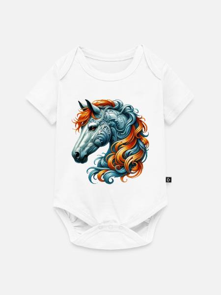 Pferd - Baby Premium Kurzarmbody - Weiß