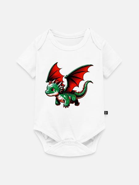 Drache - Baby Premium Kurzarmbody - Weiß