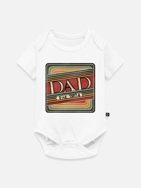 Dad Est. 2024 Retro Design - Baby Premium Kurzarmbody - Weiß