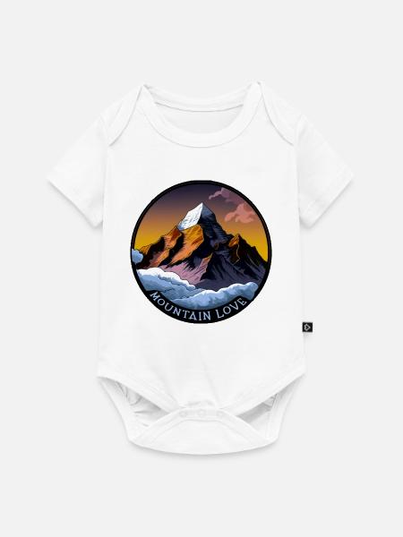 Mountain Love - Baby Premium Kurzarmbody - Weiß