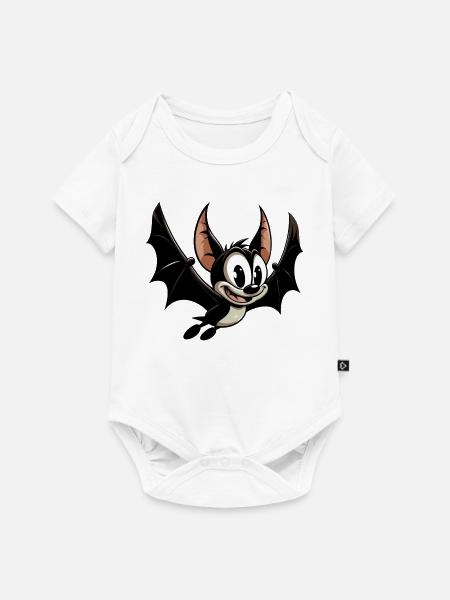 Fledermaus - Baby Premium Kurzarmbody - Weiß