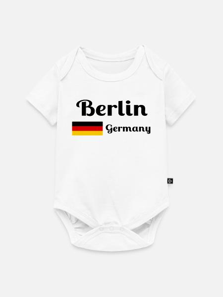 Berlin, Deutschland - Stilvolle Drucke - Baby Premium Kurzarmbody - Weiß