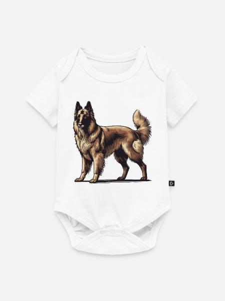 Schäferhund - Baby Premium Kurzarmbody - Weiß