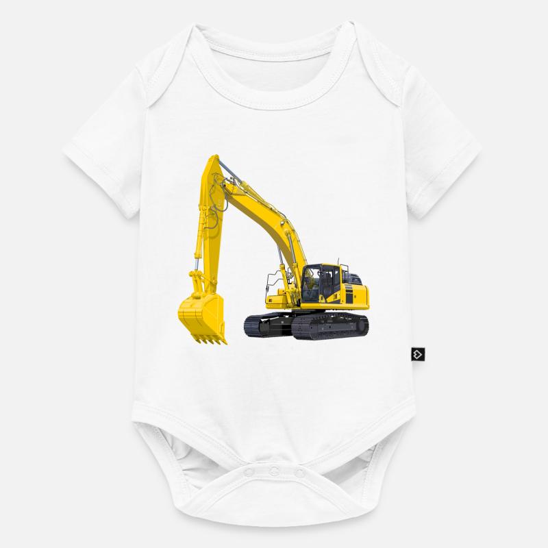 Bagger Bagger - Baby Premium Kurzarmbody - Weiß