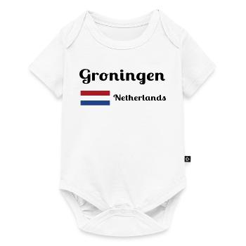 Groningen Netherlands- Stylish prints - Baby Premium short-sleeve bodysuit - white - Front