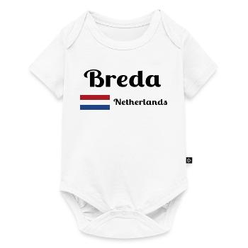 Breda Niederlande - Stilvolle Drucke - Baby Premium Kurzarmbody - Weiß - Vorne