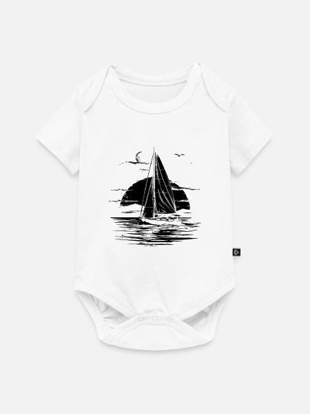 Segeln - Baby Premium Kurzarmbody - Weiß