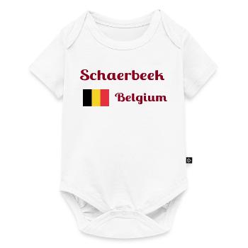 Schaerbeek Belgium- Stylish prints - Baby Premium short-sleeve bodysuit - white - Front