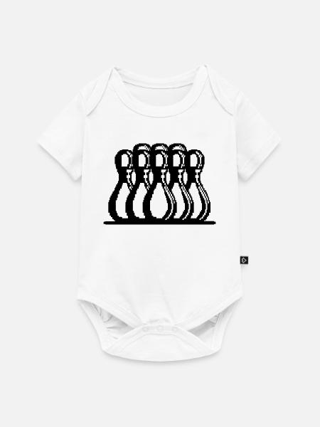 Bowling Pixel Kunst - Baby Premium Kurzarmbody - Weiß