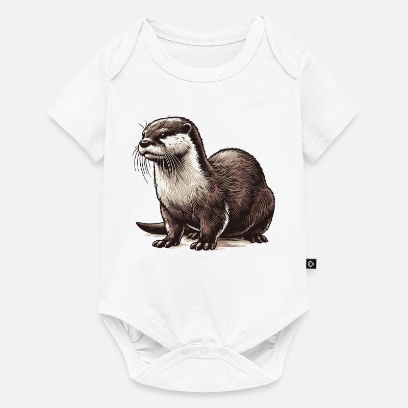 Loutre - Body à manches courtes Premium Bébé - blanc