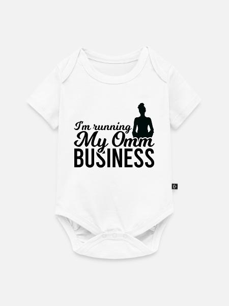 Ich leite mein Omm Geschäft - Baby Premium Kurzarmbody - Weiß