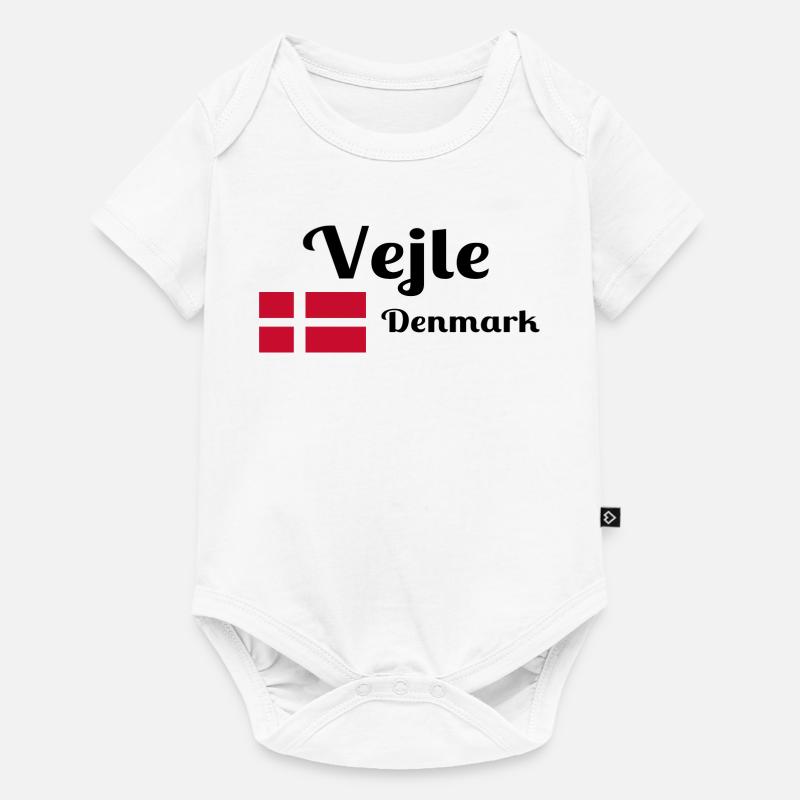 Vejle Danemark - Imprimés élégants - Body à manches courtes Premium Bébé - blanc