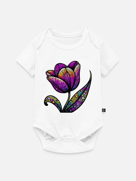 Tulpe - Baby Premium Kurzarmbody - Weiß