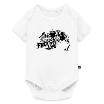 Motorbike Free Mountains Dolomites Biker Symbol Logo - Baby Premium short-sleeve bodysuit - white - Front