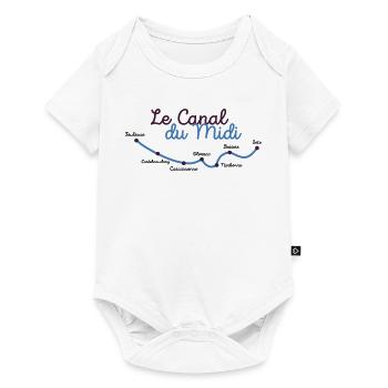 Canal du midi villes - Body à manches courtes Premium Bébé - blanc - Devant