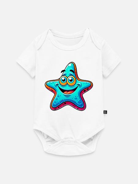 Seestern - Baby Premium Kurzarmbody - Weiß