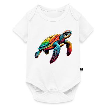 Turtle - Baby Premium short-sleeve bodysuit - white - Front
