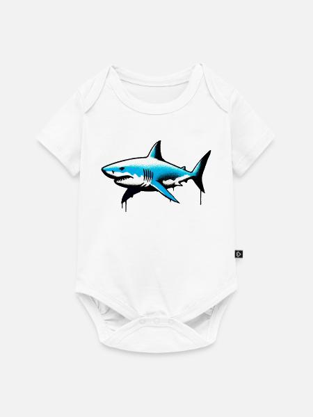 Hai - Baby Premium Kurzarmbody - Weiß